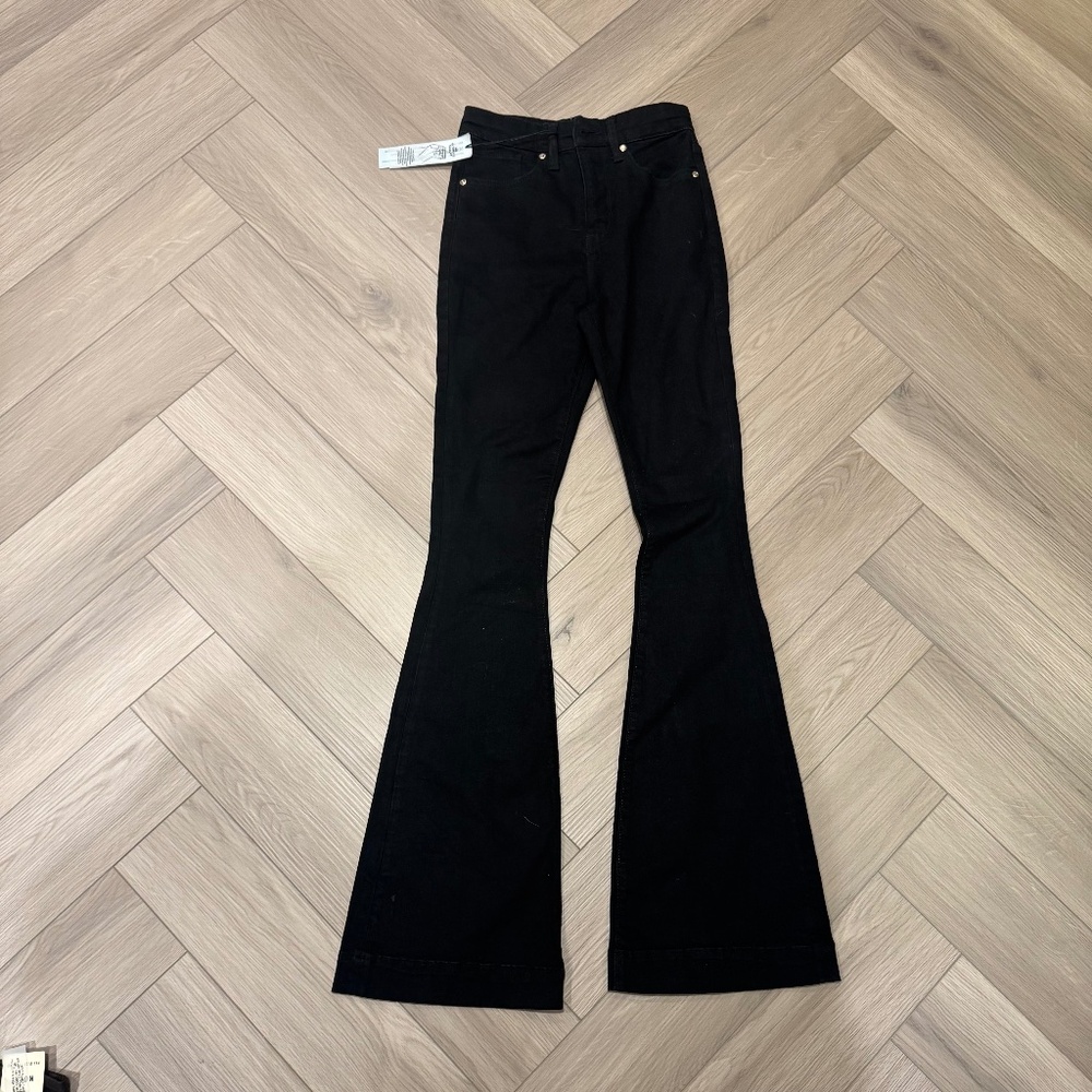 River Island high rise flare jeans